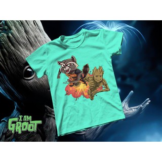 Áo thun Cotton Unisex - Movie - Groot - Groot và rocket