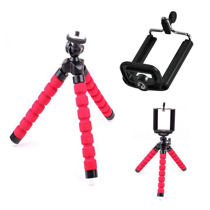 Tripod điện thoại 3 chân bạch tuộc, giá đỡ điện thoại, kẹp chân bạch tuộc mini Educase68