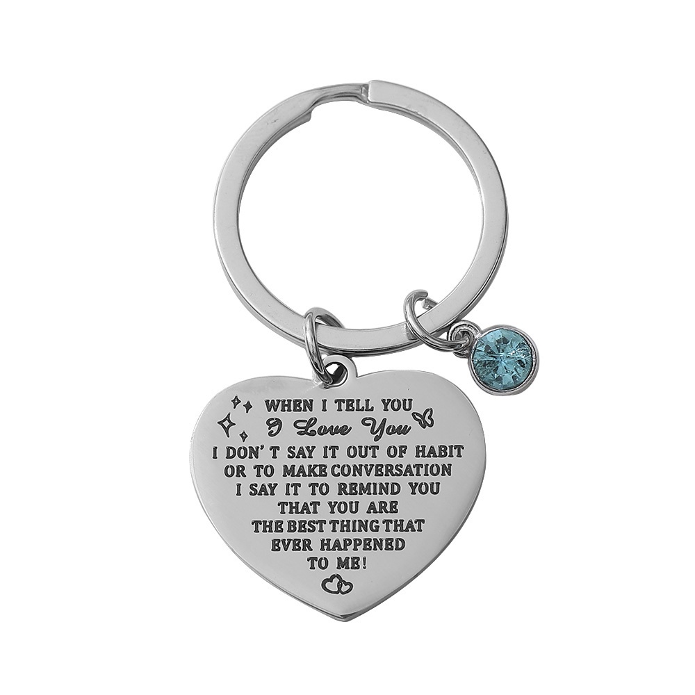 Cod Qipin Móc Chìa Khóa Hình Tròn In Chữ May You Be Proud Màu Cầu Vồng Đơn Giản Cho Cặp Đôi