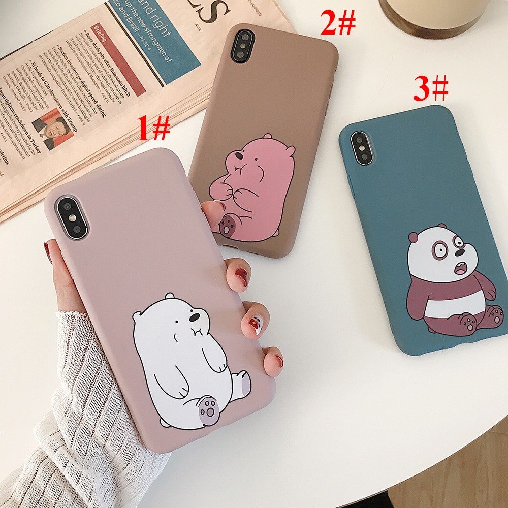 Ốp Lưng Dẻo Hình Con Gấu Cho Iphone 6 6s 7 8 Plus X Xr Xs Max