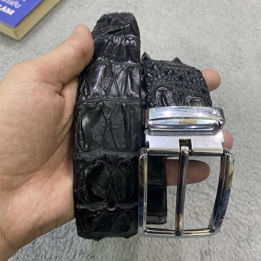 Thắt Lưng Nam da cá sấu đầu kim TIẾN CÔNG sang trọng TCN2003