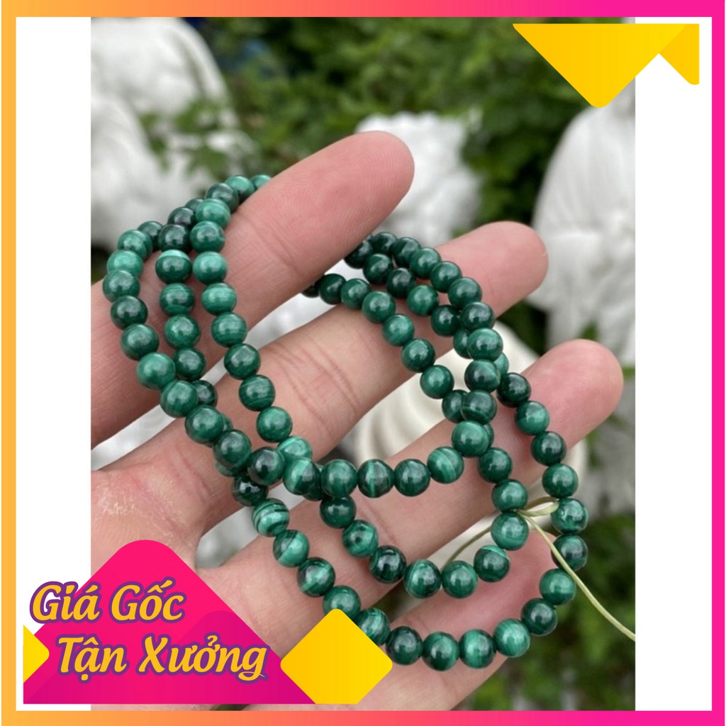 vòng tay lông công malachite quấn 3 vòng Siêu Thị Phong Thủy 9999