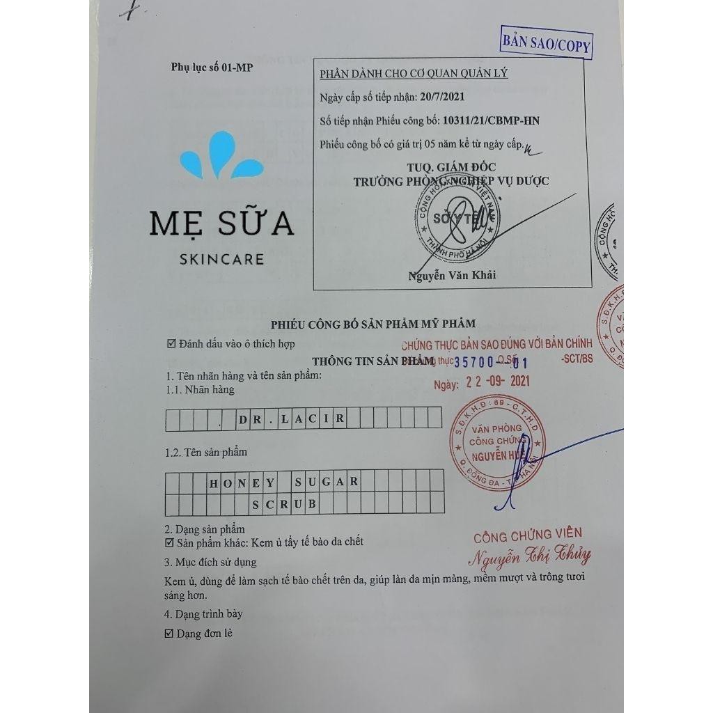 Tẩy Da Chết Sinh Học HONEY SUGAR SCRUB Dr Lacir 120ml | BigBuy360 - bigbuy360.vn