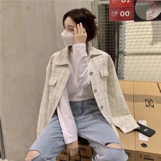 Áo khoác sơ mi dạ tweed