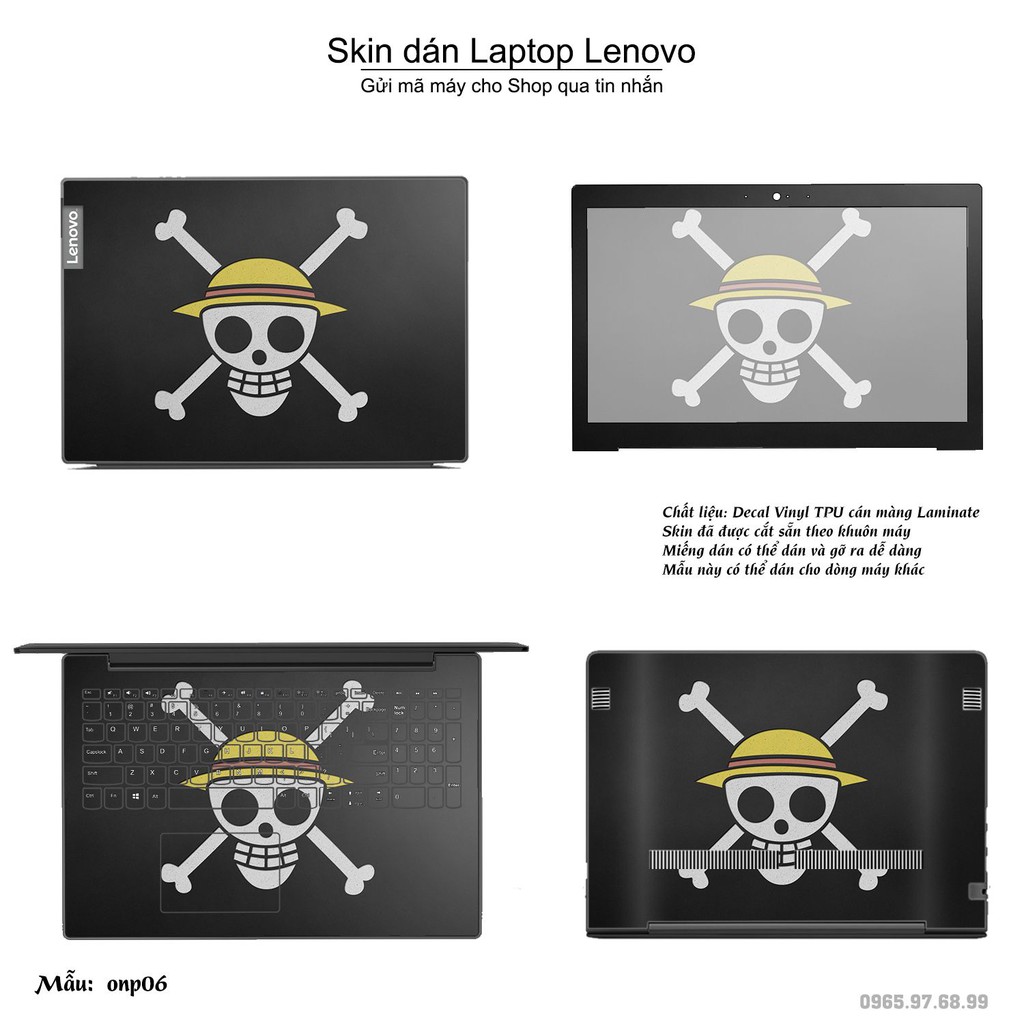 Skin dán Laptop Lenovo in hình One Piece _nhiều mẫu 3 (inbox mã máy cho Shop)