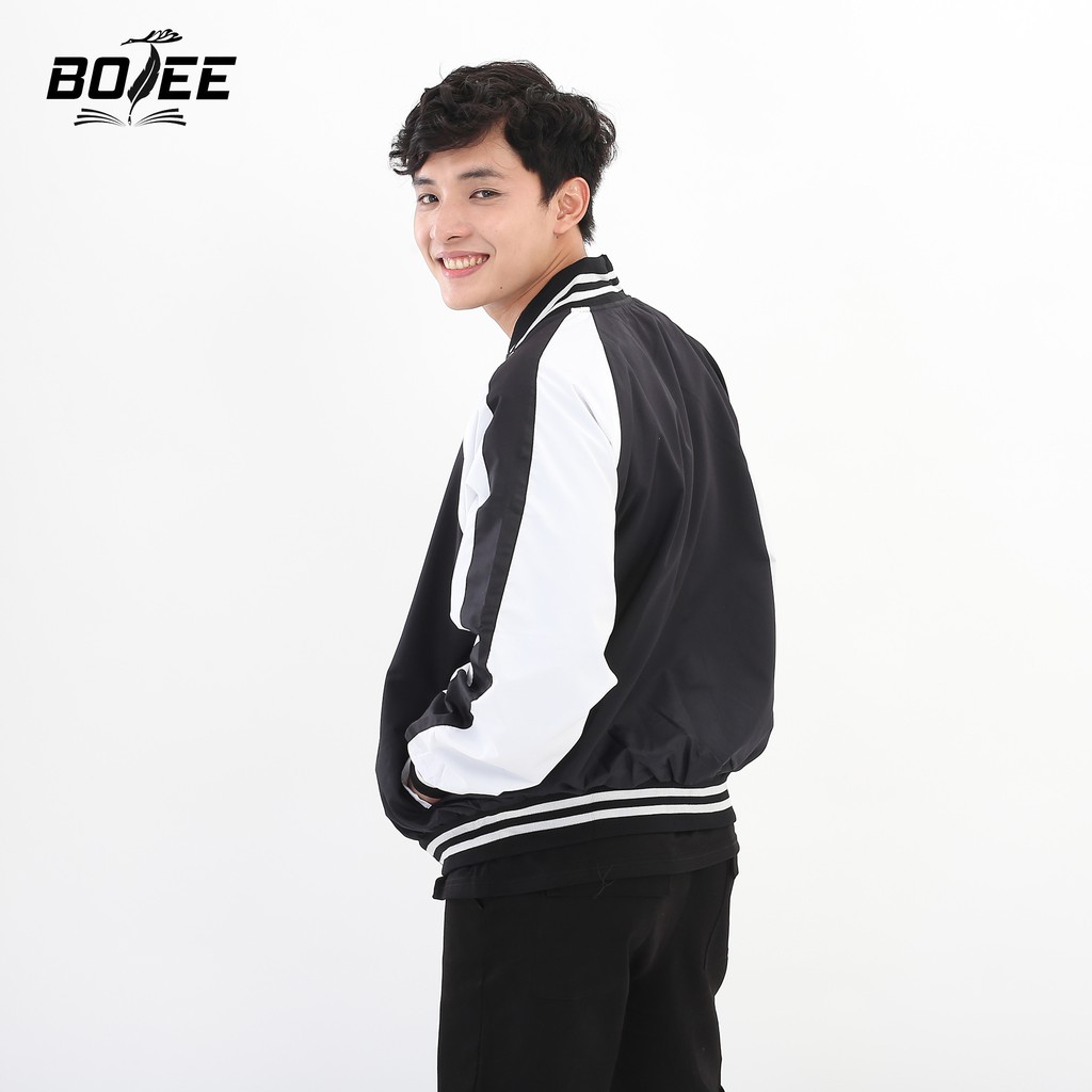 Áo khoác bomber BOTEE Thêu Rồng vải dù 2 lớp form rộng unisex