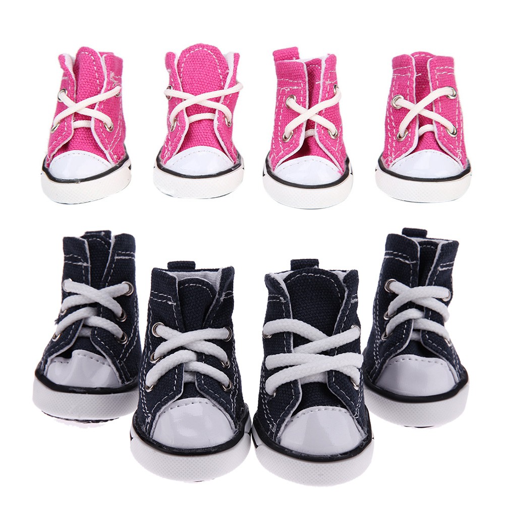 Anti-skid Canvas Dog Sport Shoes Pet Waterproof Sneakers Breathable Booties