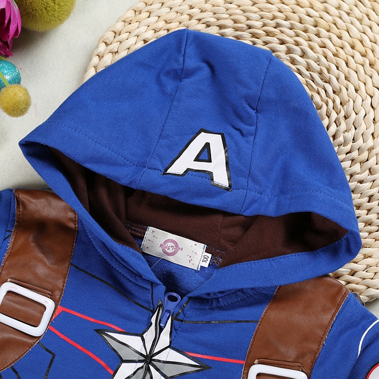 Áo khoác khóa kéo hóa trang nhân vật siêu anh hùng sáng tạo Marvel cho bé từ 2-12 tuổi