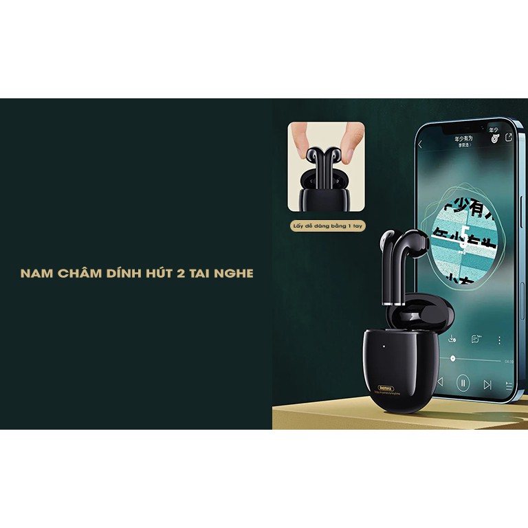 Tai nghe không dây Bluetooth TWS Remax TWS23 V5.0, Âm Bass cực chất | BigBuy360 - bigbuy360.vn