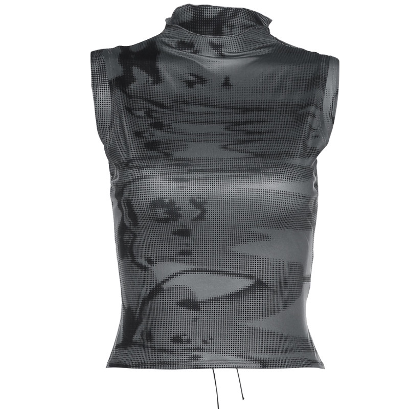 Set Áo Cổ Yếm Cột Nơ + Chân Váy Ren Lưng Cao Thời Trang