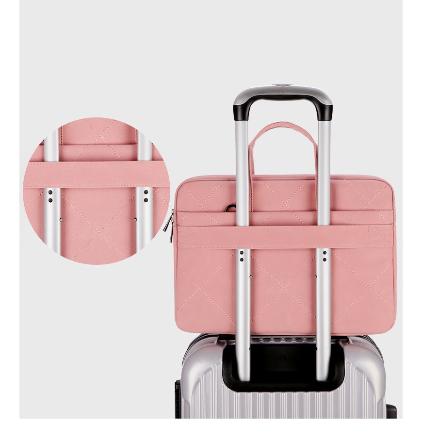 Túi chống sốc laptop, macbook da lộn cao cấp tặng kèm gấu siêu cute_BRG02 | BigBuy360 - bigbuy360.vn