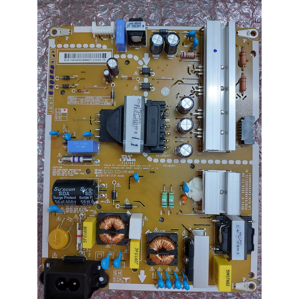Board mạch nguồn TIVI LG model: 40LF630T 43LF630T 40LF632T 43LF632T 49LF630 49LF632 ....