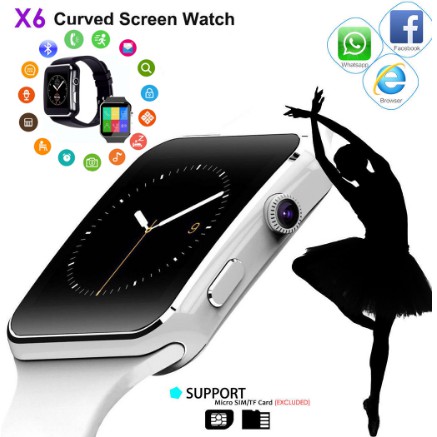 Đồng hồ thông minh smartwatch cao cấp x6 màn hình cong thời trang