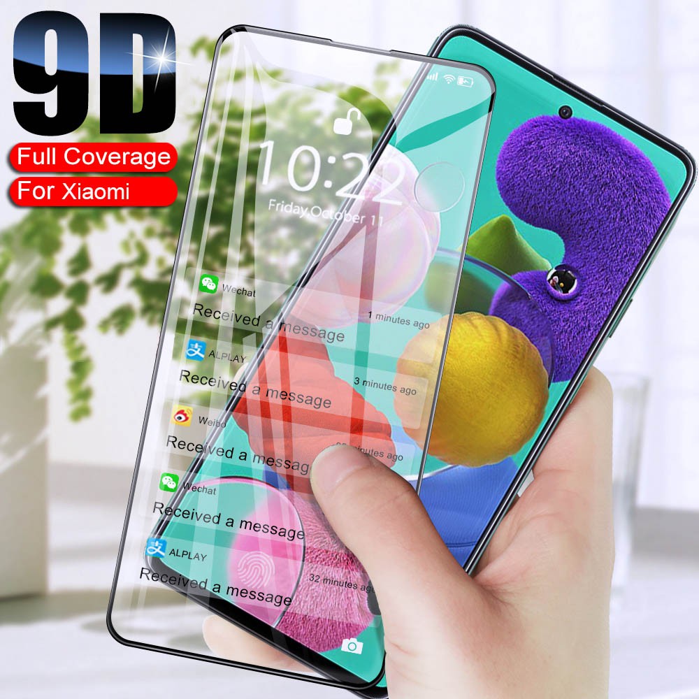 Tempered Glass Film for Xiaomi Poco M3 C3 F1 Full Coverage Screen Protector Mi 9 SE 9T 6 6X 5X Max 3 2 A3 A2 A1 CC9 Glass