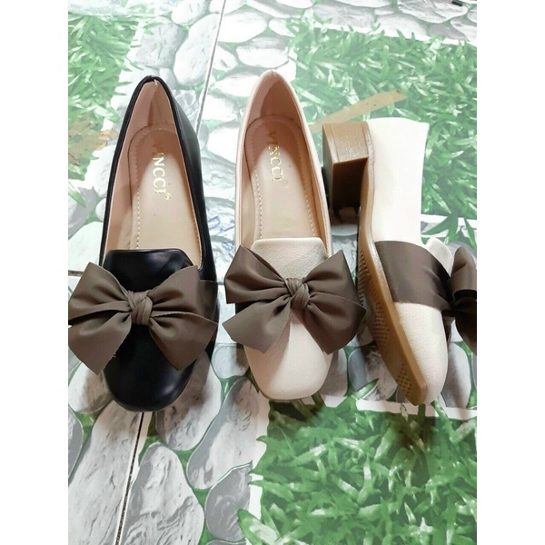 giầy nơ vải gót 3 cm ( chuẩn hinh )