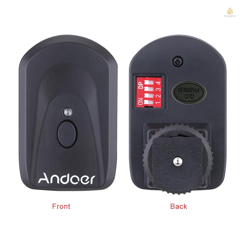 ANDOER (fygavn4) Bộ Truyền Tín Hiệu Không Dây 16 Kênh Và 4 Bộ Thu + 1 Dây Sync Cho Pentax Olympus Sigma Sunpak Vivitar Neewer YOUNGNUO