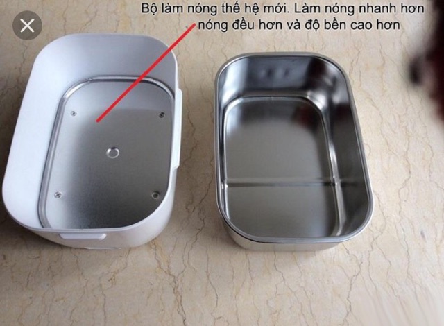 Hộp cơm hâm nóng ruột inox cắm điện ( inox 304)