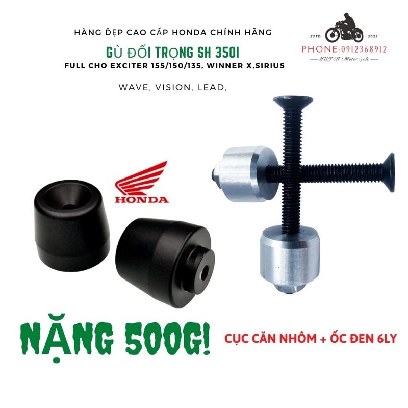 Gù đối trọng chống rung nặng 0,5kg inox 304 xịn