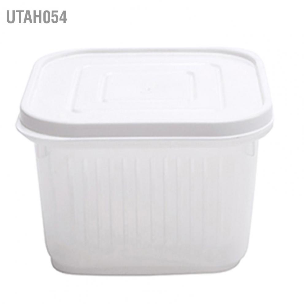 [Hàng Sẵn] Hộp bảo quản thực phẩm Cống rau hai lớp trong suốt cho nhà bếp gia đình【Utah054】