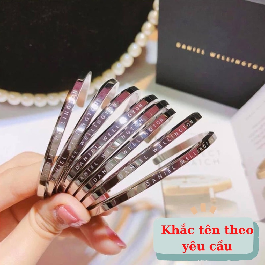 Vòng tay DW CUFF cặp đôi titan -lắc tay tình yêu không gỉ -Lắc Tay Đôi Ck Unisex Bản Đẹp Không Gỉ-Khắc tên theo yc