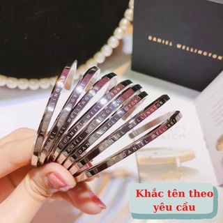 Vòng tay DW CUFF cặp đôi titan -lắc tay tình yêu không gỉ -Lắc Tay Đôi Ck Unisex Bản Đẹp Không Gỉ-Khắc tên theo yc