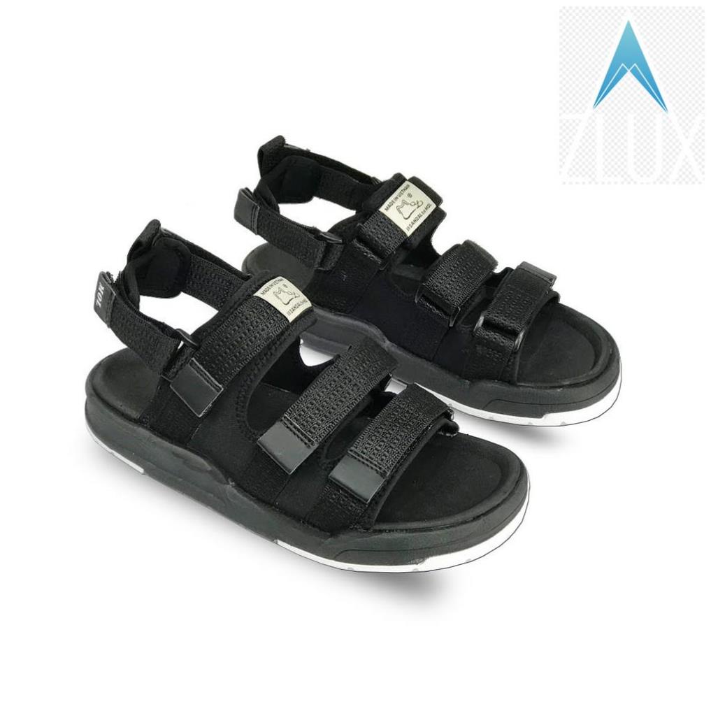 🙅💪 Giày sandal unisex nam nữ 3 quai ngang vải dù có quai hậu tháo rời hiệu MOL mang đi học du lịch MS1802B2 🙅💪