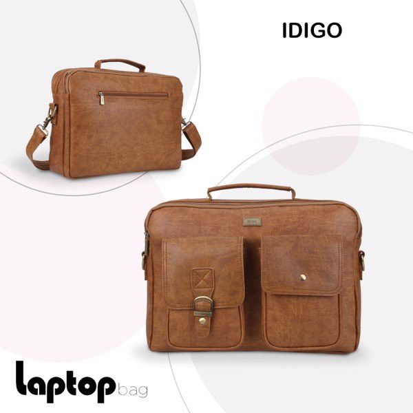 CẶP LAPTOP UNISEX 15.6" CHỮ NHẬT NGĂN TRƯỚC TÚI HỘP IDIGO