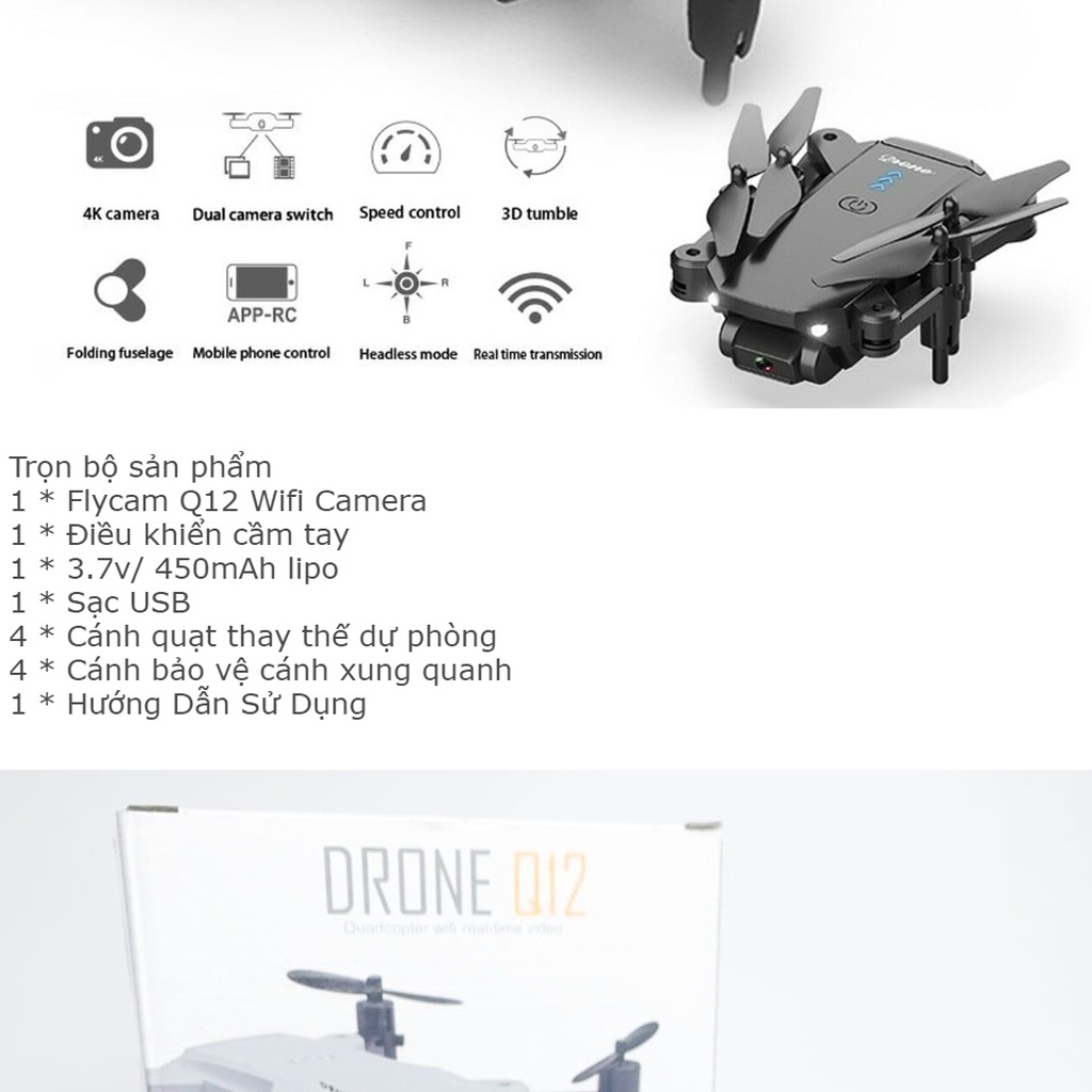 flycam mini giá rẻ có,camera,Chống rung rung quang học,Drone Mini Giá Rẻ,Máy Bay Điều Khiểm Từ Xacó đèn LED Quay Ban Đêm