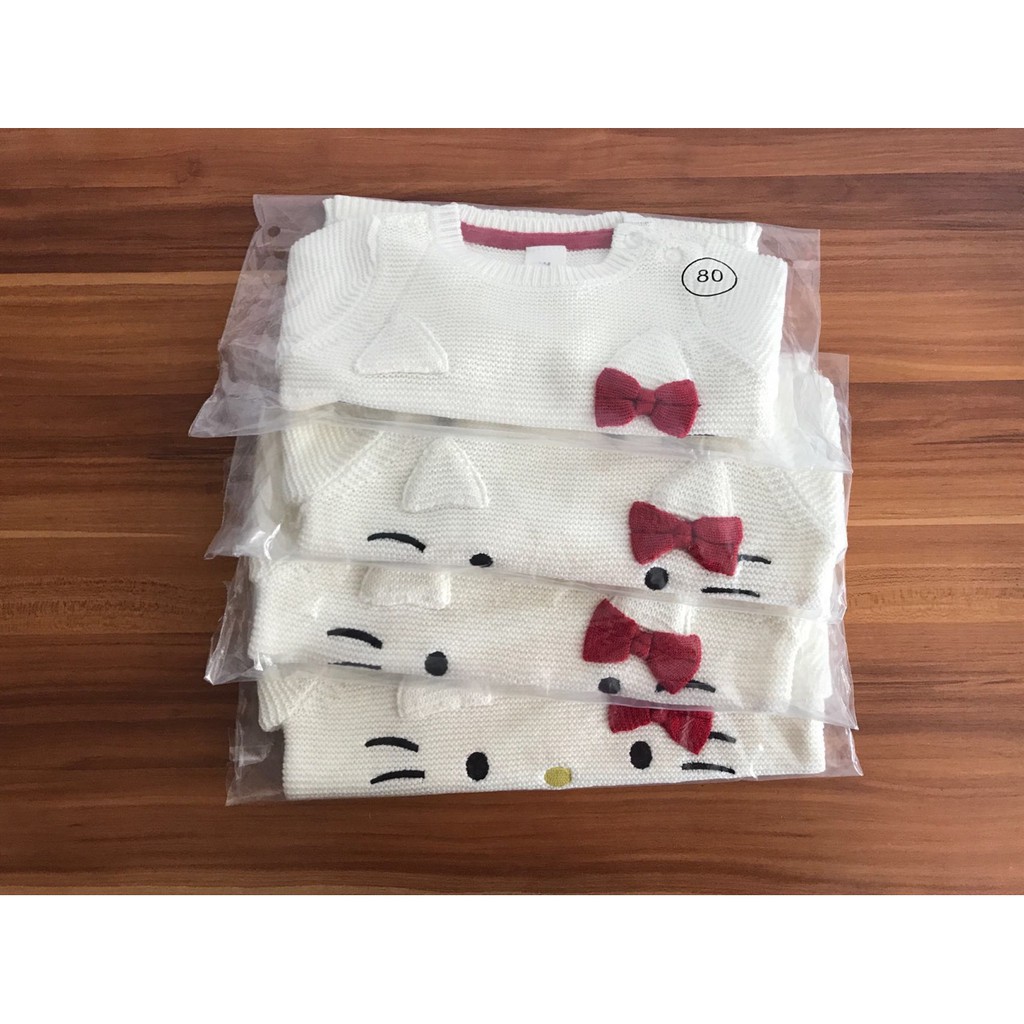 Áo len H M bé gái thêu mèo Kitty