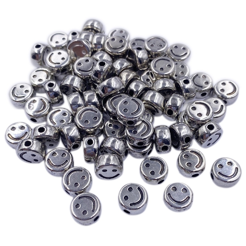 Bộ 20 Hạt Xâu Chuỗi Hình Mặt Cười 10mm