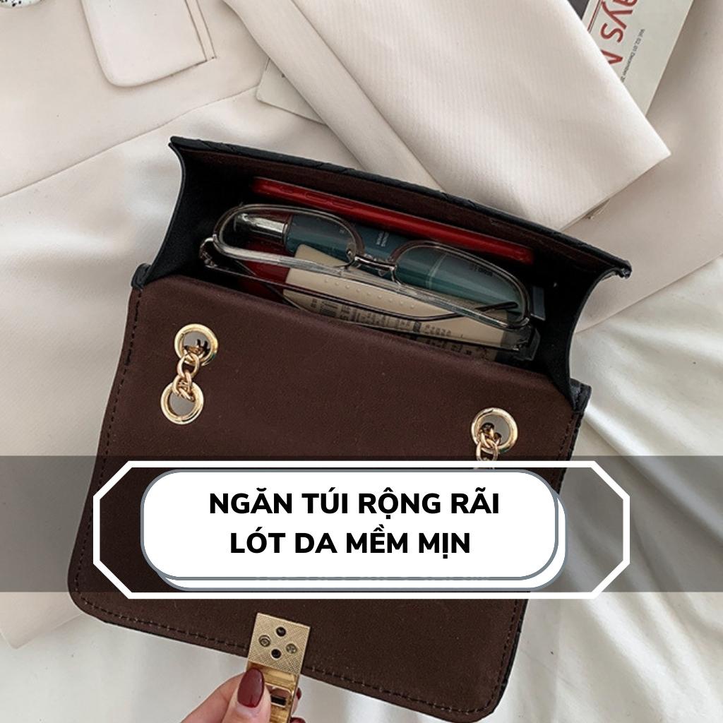 Túi Xách Nữ Đeo Chéo Da Cao Cấp Dây Xích Quảng Châu  HARA Túi Xách