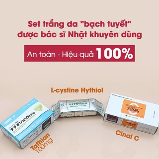 SET sản phẩm trắng da Hythiol- Tachion- vitamin C nội địa Nhật Bản