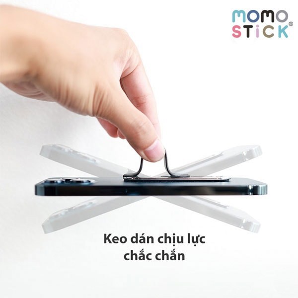 Momostick Matte giá đỡ điện thoại thông minh chống giật, rớt điện thoại phiên bản da