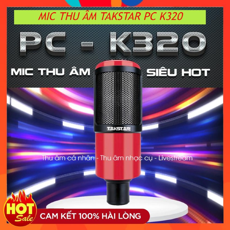 Mic Thu Âm Takstar Pc K320 ❤️FREESHIP❤️ Micro Takstar Pc K320 Độ Bắt Âm Cực Cao , Thiết Kế Trẻ Trung . Bảo Hành 12 Tháng