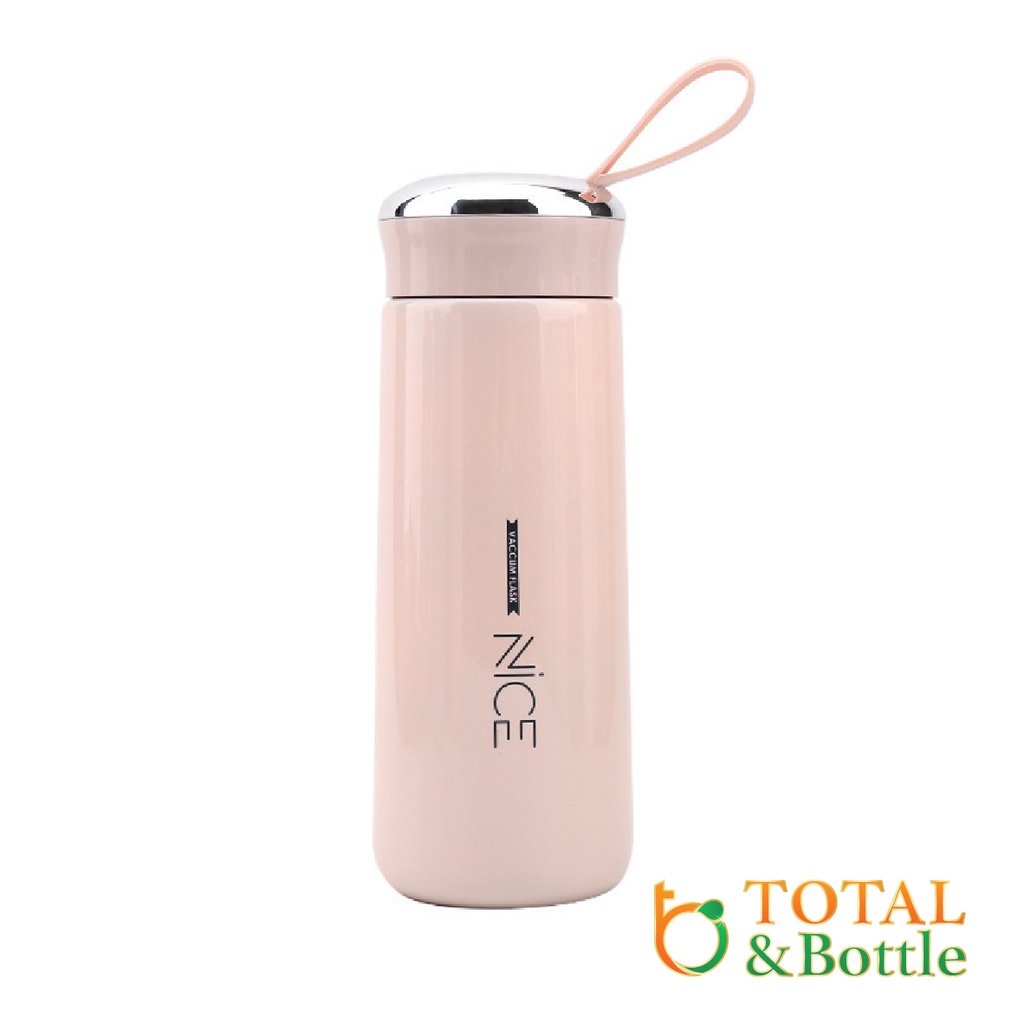 Bình nước thể thao, bình đựng nước thủy tinh Nice dễ thương 400ml - Total Bottle