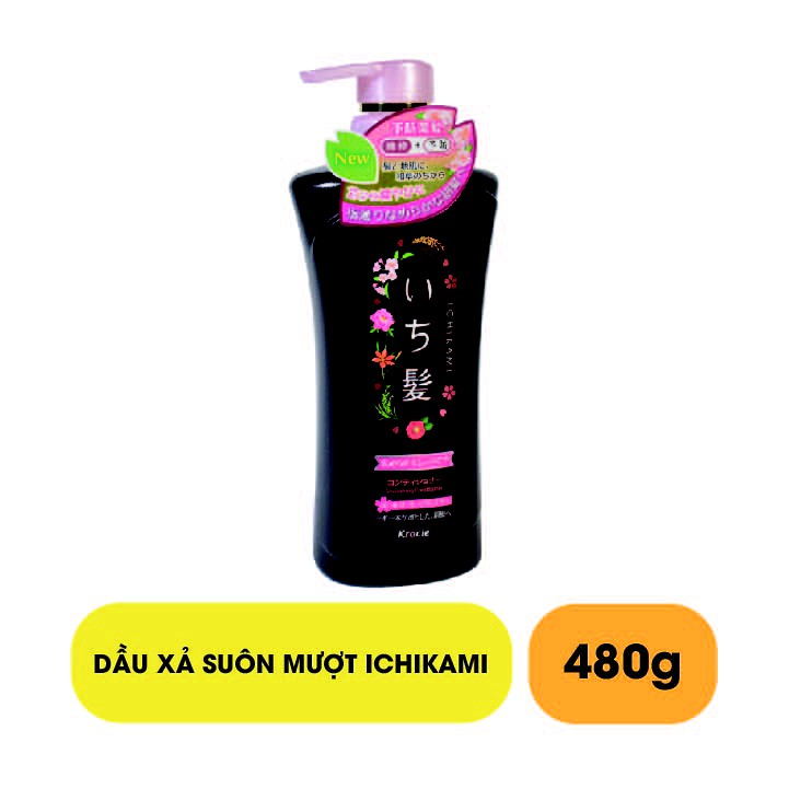 [ Mới ] Dầu xả Suôn Mượt Ichikami Nhật Bản 480g chính hãng