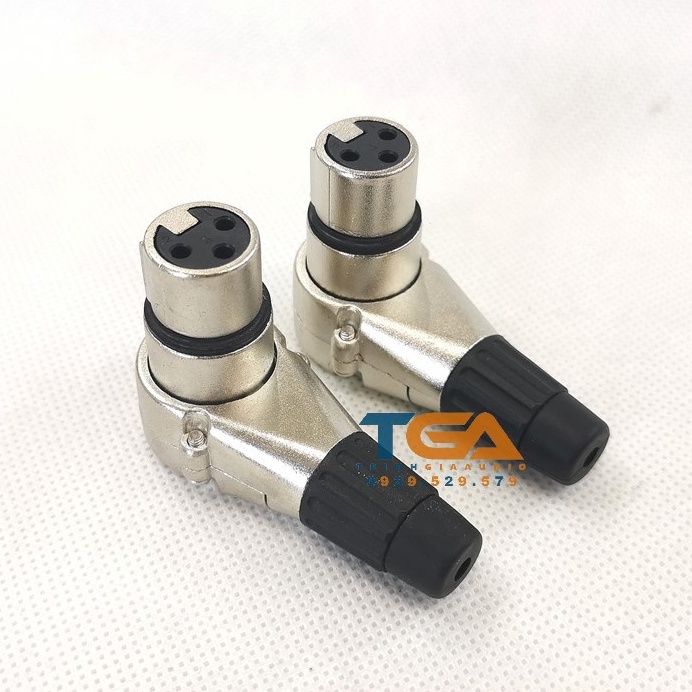 Jack rắc canon cong cao cấp, xlr cong chữ L