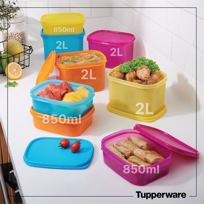 Bộ 8 Hộp ngăn mát Colorful Tupperware- Hàng chính hãng Tupperware phân phối tại Việt Nam