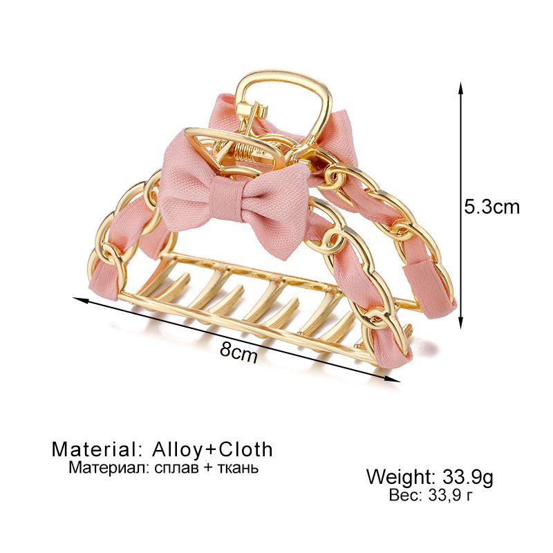 Kẹp tóc nơ mạ vàng - Cột tóc nơ phòng cách Hàn Quốc dễ thương ZAZA N008