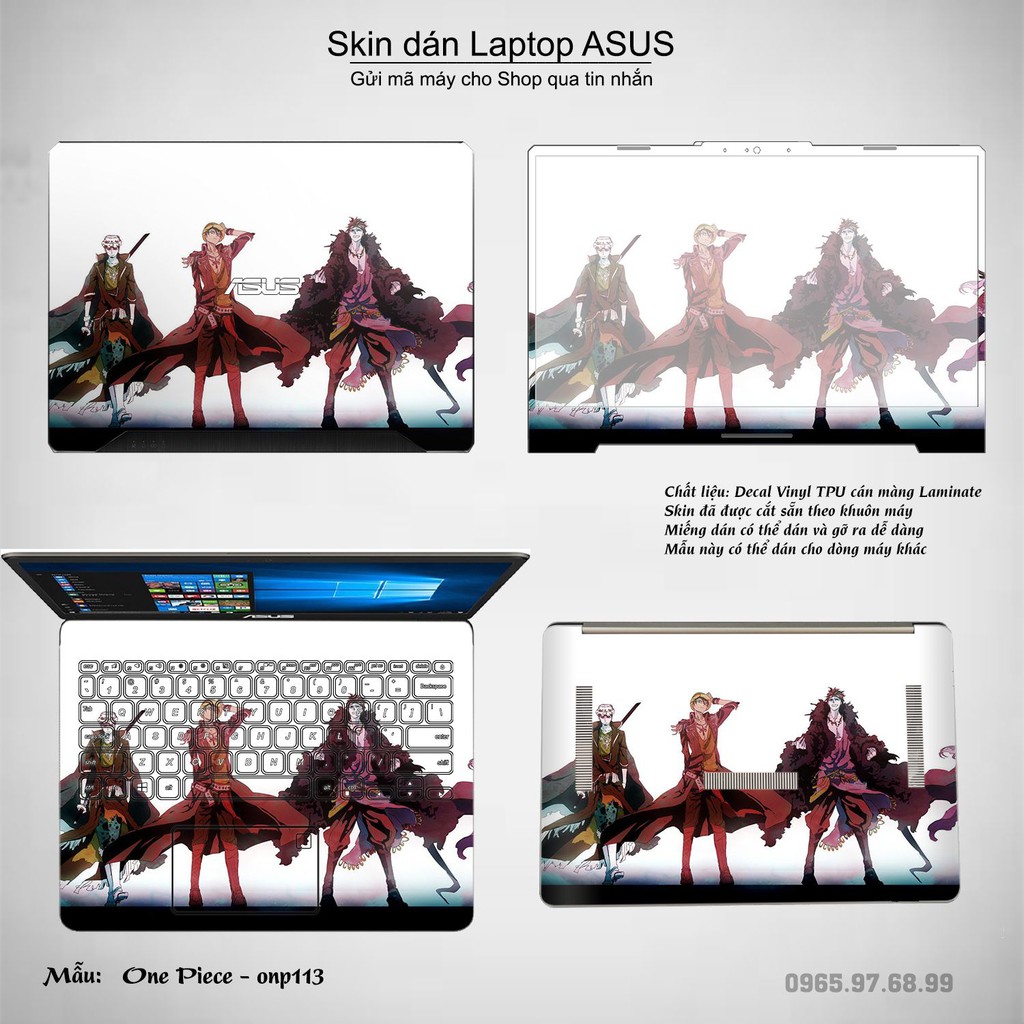 Skin dán Laptop Asus in hình One Piece _nhiều mẫu 12 (inbox mã máy cho Shop)