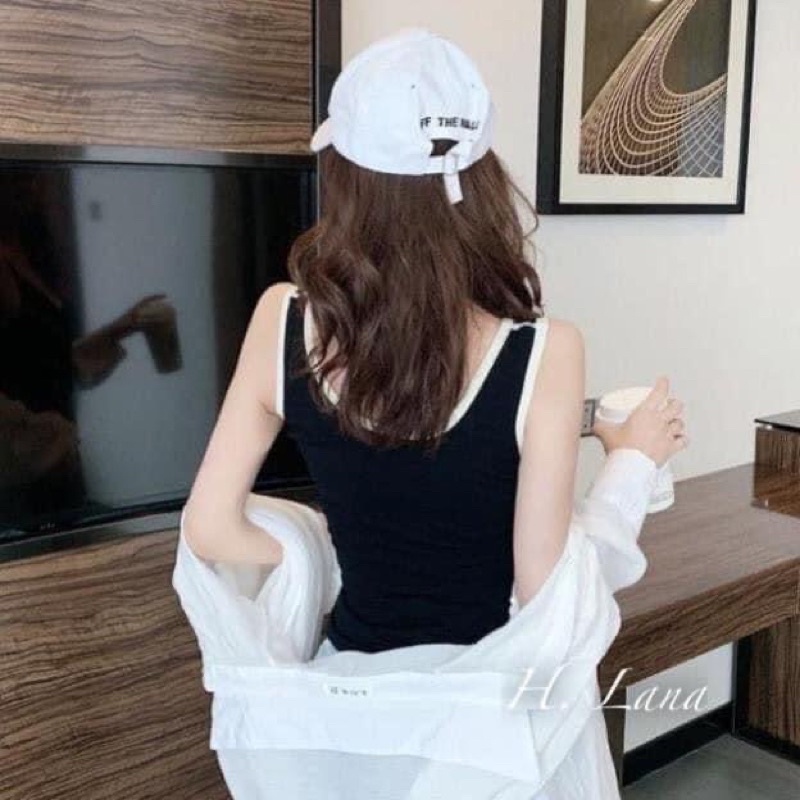 COMBO 2 ÁO BA LỖ ÔM DÁNG QUẢNG CHÂU TÚI ZIP HỒNG