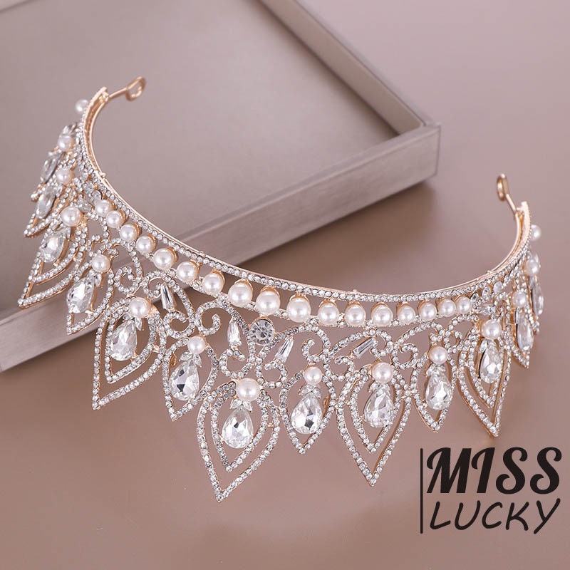 Vương miện đính đá thời trang sang trọng đa ứng dụng cho nữ