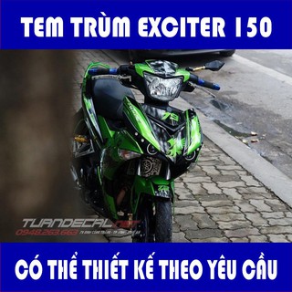 Tem Trùm Exciter 150 Ducati Candy - Có thể thiết kế theo yêu cầu riêng của từng khách hàng - Ship hàng toàn quốc