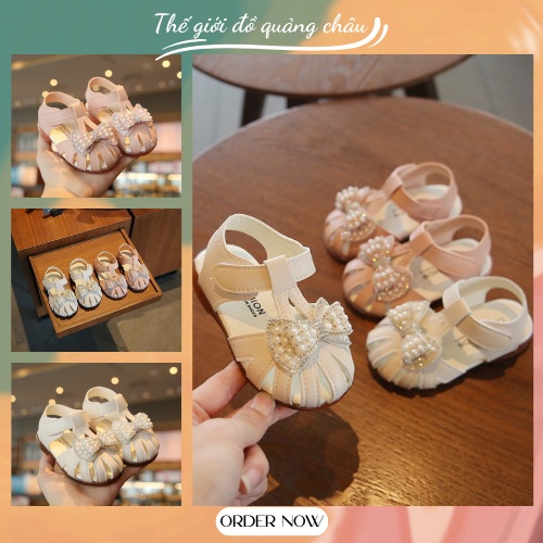 (A-10) Giày Xăng Đan Đế Mềm Cho Bé Gái từ 9 đến 12 Tháng Tuổi. hàng Quảng Châu Cao Cấp HÓT 2022