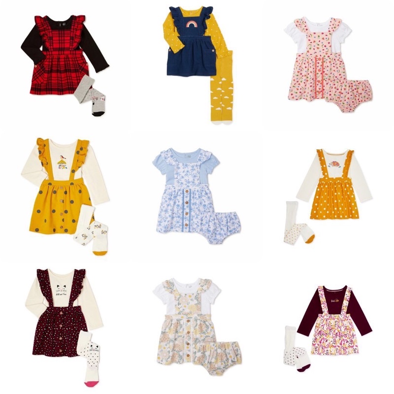 Set áo + yếm Đầm xuất dư