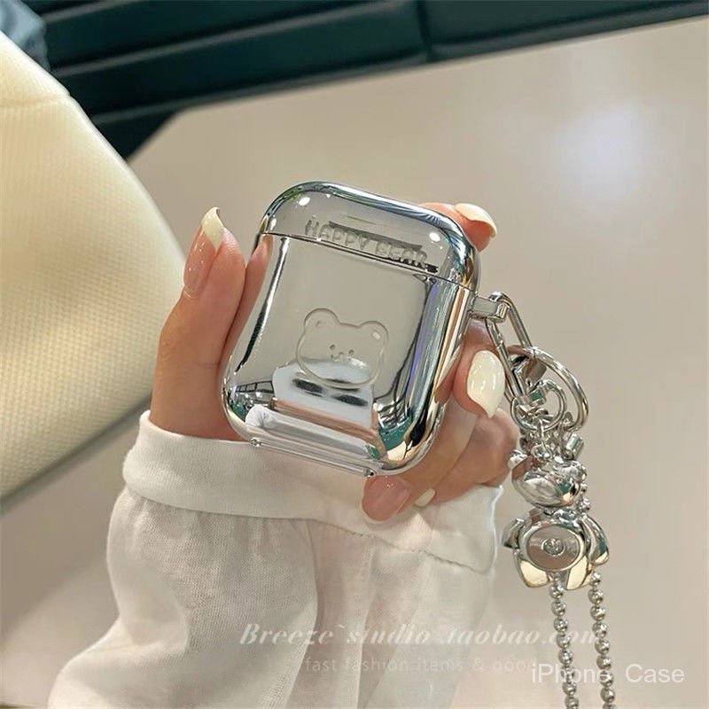 Vỏ Bảo Vệ Hộp Sạc Tai nghe không dây Airpods 1/2/pro/3 Hình Chú Gấu Dễ Thương