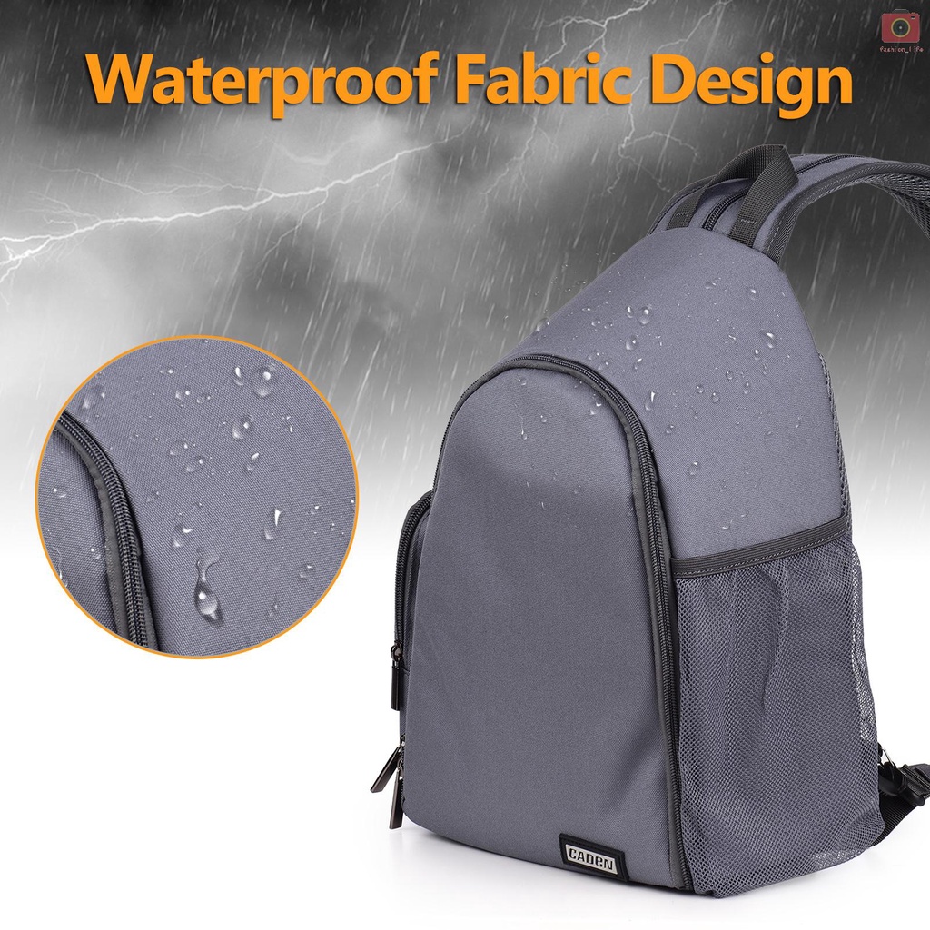 【fash】CWATCUN D17 Photography Camera Bag Backpack Double/ Single-shoulder Water-resistant DIY Customized Inner Design for DSLR/SLR Mirrorless Cameras Lenses