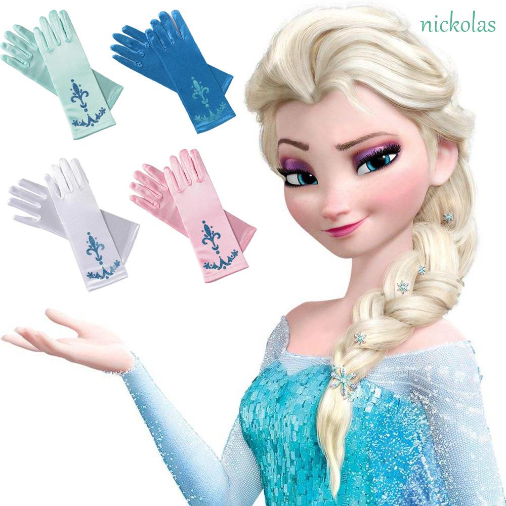 Găng tay hóa trang công chúa Elsa phim Frozen dài 24cm cho bé gái