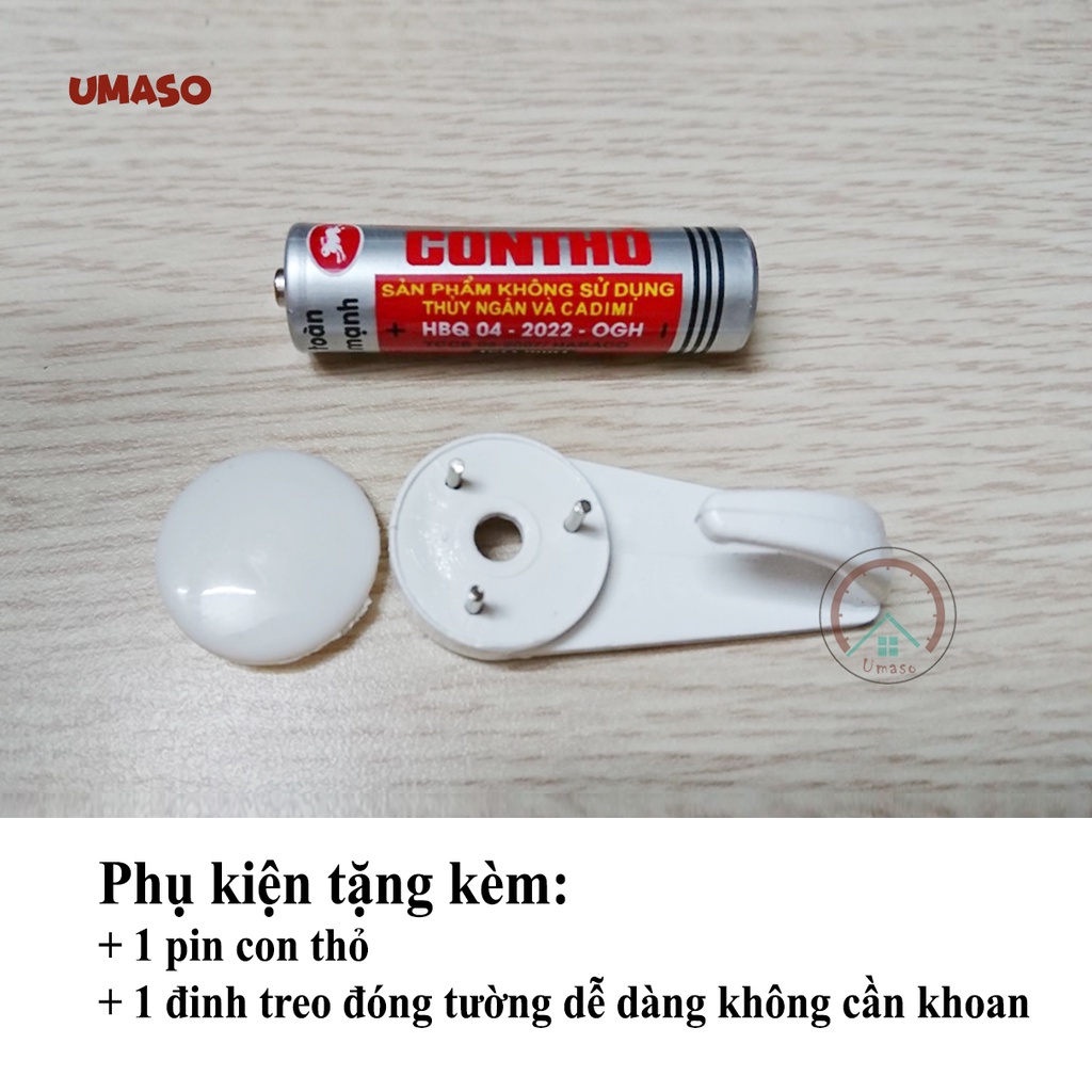 Đồng hồ treo tường trang trí phong cách retore kiểu số la mã UMASO