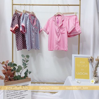Bộ Pijama Nữ Cộc Tay Lụa Satin (Video + Ảnh Thật)